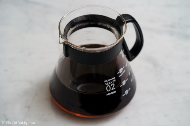 HARIO V60 レンジサーバー 600ml XVD-60Bの蓋を取った様子