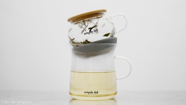 【Simple Lab Experience】AIRO. air-lock easy brewing tea set【MAGIC BREW】で下にお茶が落ちきった