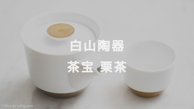 白山陶器 茶宝 栗茶の急須と小煎茶